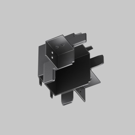 The internal corner connector for the built-in track system Technical TRA084CT-12B, 4.6x4.6x6.5 cm, black color is black-1