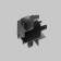 The internal corner connector for the built-in track system Technical TRA084CT-12B, 4.6x4.6x6.5 cm, black color is black
