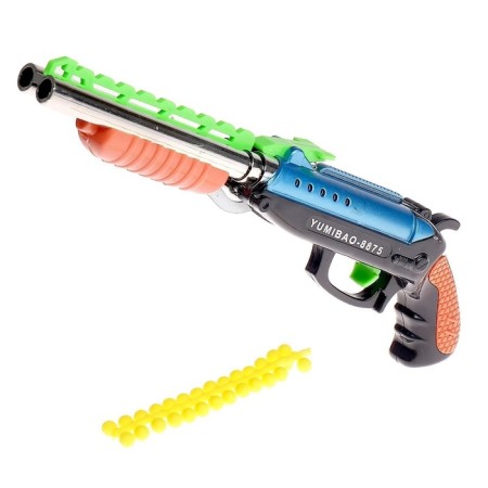 Pneumatic “double -barreled gun” gun shoots with silicone bullets, MIX color-3