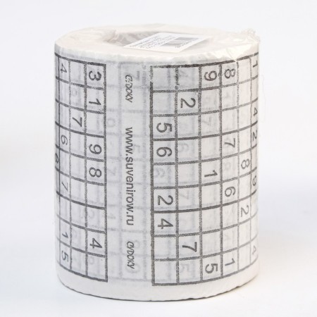 Souvenir toilet paper "Sudoku", 9x10x9 cm