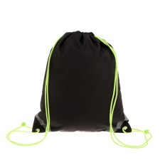 A bag for shoes 440 x 365 mm, Erich Krause, density 300D, with a reflective strip, Black & Yellow, black