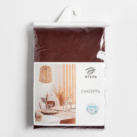The tablecloth "Ethel" Cozy 150*220 +/- 3cm, ts. chocolate, pl. 192 g/m2, hl with VGMO-10