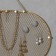 Organizer wall mesh "Oval" 19 hooks, 40 × 20.5 cm, gold color