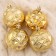Set of balls plastic D -6 cm, 6 pcs "Midas - the edges" gold