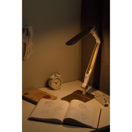 NLED-497-12W-G desktop lamp on the clamp and with the base of gold-9