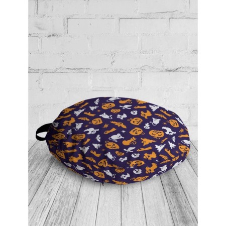 Pillow Siddle "Halloween's Visarts", decorative, d = 52 cm-1