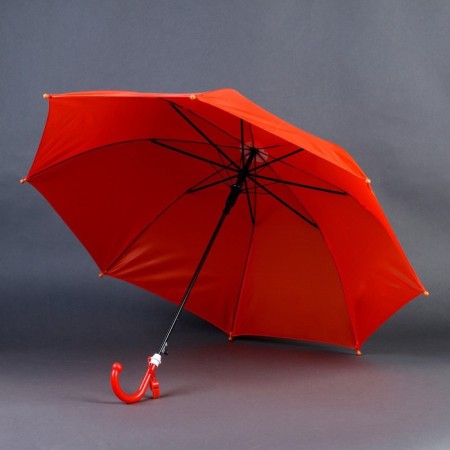 Walking umbrella semi -automatic d = 90cm, red color-4
