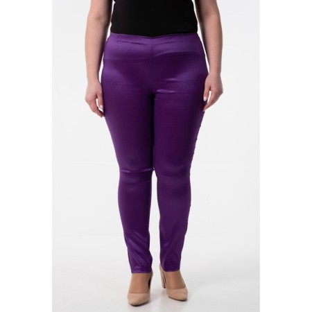 Female trousers, size 52, purple color-4