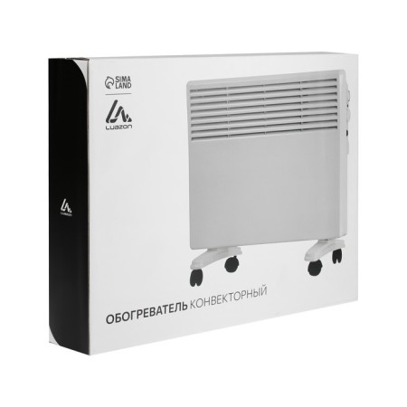 Convector heater Luazon LKO-03, floor, 1500 W, 30 m², 2 modes, white-7