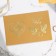 Wedding invitation (gold color), 17 x 11 cm.