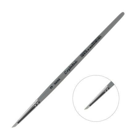 Brush-glass Silicon "Peak", Hana Create No. 3 (exhibition length 7 mm), short dull handle