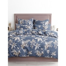 Bed linen 1.5 joint venture Guten Morgen Flower Vines, size 150x214 cm, 143x215 cm, 50x70 cm - 2 pcs, color blue