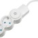 Duwi extension cord, 3 outlets, 2 m, 10 A, 2200 W, PVS 3x0.75 mm2, with salary, with a switch, white