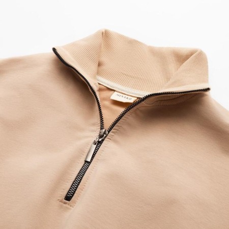 Costume (sweatshirt, trousers) minku: casual collection is beige color, size 44-6