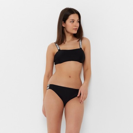 Separate Minaku swimsuit with rhinestones Black color, size 44-6