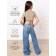 Top for a girl with short Generation sleeves, height 134 cm, beige color