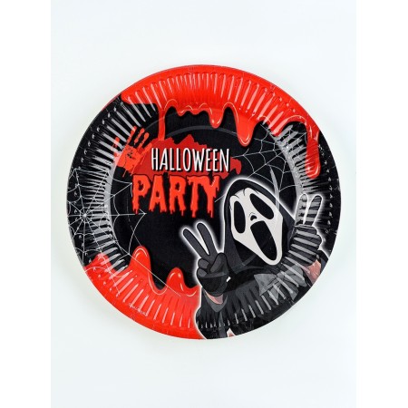A disposal of paper dishes "Halloween Party" 6 plates, 6 glasses-4