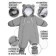 Snowy Travel transformer overalls winter, height 68 cm, color gray color