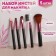 A set of makeup brushes, 5 objects, black/raspberry color