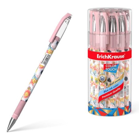 Ballic handle Erichkrause Colortouch Flower Cocktail, node 0.7 mm, blue ink blue