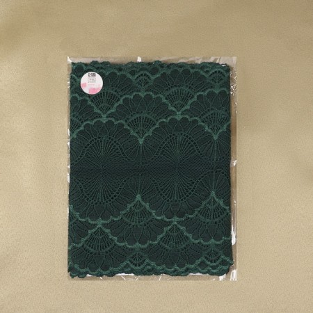 Lace elastic fabric, 180 mm × 2.7 ± 0.5 m, emerald color-4