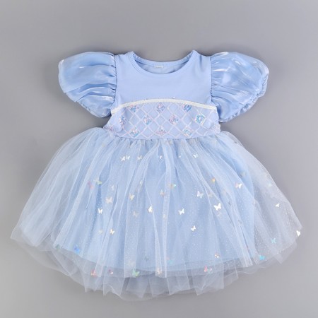 Carnival set "Stylish Princess": rim, blue dress, height 98 cm-5