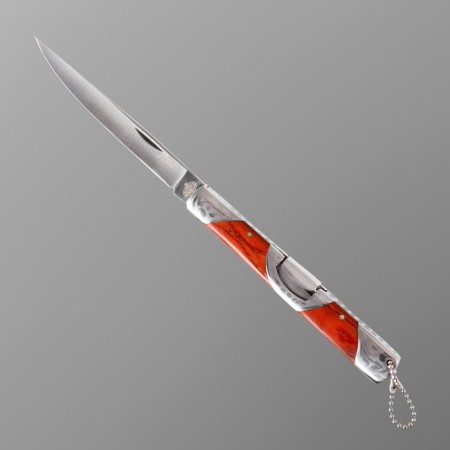 Folding “fox” stab - 420, handle - steel/tree, blade - 11 cm