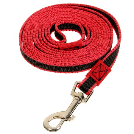 Kaponnoye zonik leash with double latex thread, 3 m x 1.5 cm, red