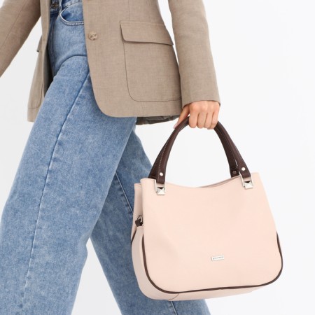 Female bag with lightning, medium size, beige color-8