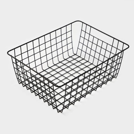 Basket for storage of the share "Erin", 36 × 27 × 14 cm, black color