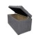 Puff with a lid and weighting, 800 × 400 × 420 mm, Savana plus matting, Ash color
