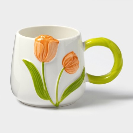 Mug 430 ml "tulip" Orange flower