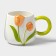 Mug 430 ml "tulip" Orange flower