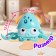 Musical catalka "octopus", light, sound, turquoise color
