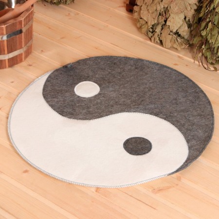 Set Gift 4 Women's objects "yin-yang" (hat, rug, mitten, slippers)-1