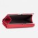 Women's wallet on magnets, red color