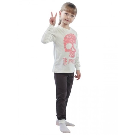 Children's “Skull” costume, height 116 cm, milk color-1