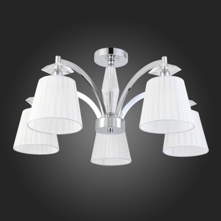 Ceiling lamp ST LUCE. SL1756.102.05. Bello. 5x40 watts, E14, 70x70x34 cm, chromium color-4