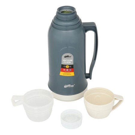 Thermos 1.7 l, with a glass flask, retains heat 14 hours, 14 x 34 cm, gray-1