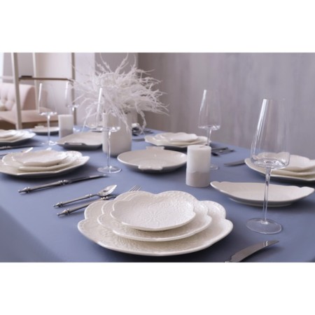 Ceramic Ceramic dish, 23 × 18 cm, white color-4