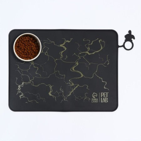 Silicone rug for a bowl, 40 x 30 cm, black marble-2