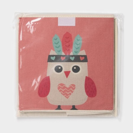 Stellid box for storage with a lid "Owl-Indian", 29 × 29 × 28.5 cm-5
