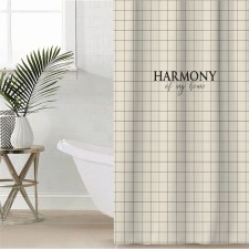 The bathroom curtain 