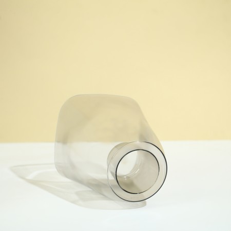 Pot for orchids, 1.5 l, 13 × 17 cm, plastic, transparent gray-1