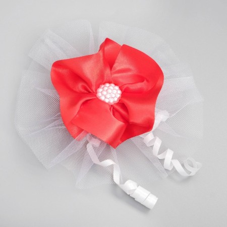 Bows for pens "chamomile", red, 4 pcs-4