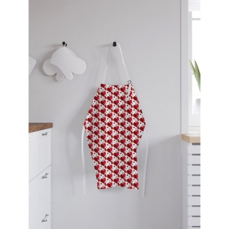 Apron kitchen with a photo print "About love", adjustable, size OS-1