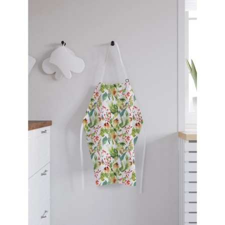 Apron kitchen with a photo print "Watercolor New Year", adjustable, size OS