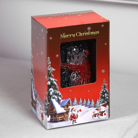 Penguin LED figure 12 × 15 × 9 cm, acrylic, 6 LED, AAX2 batteries (not in the kit), white glow-2