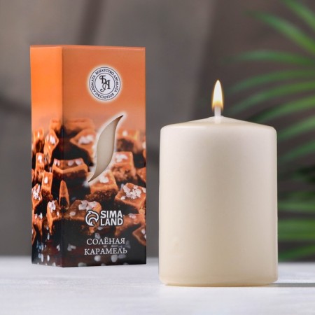 Aromatic candle "Salt Caramel", 4 × 6 cm, in a box