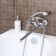 Bath mixer "RMS" SL138-140P, pour 350 mm, shower set, zinc, chromium